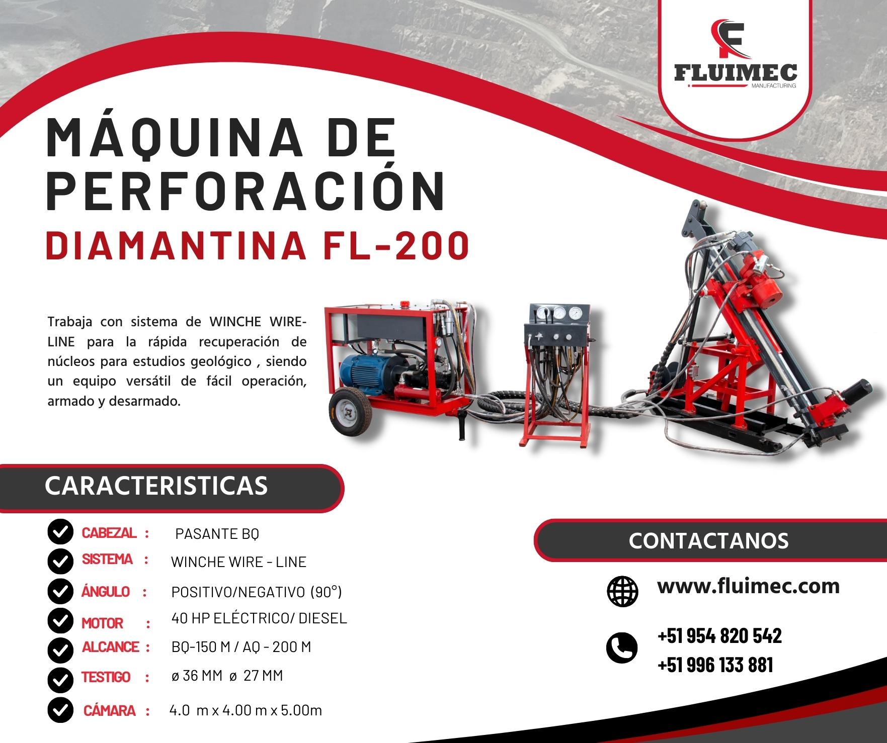 EQUIPO PARA RECUPERACION DE NUCLEOS DIAMANTINA FL - 200 